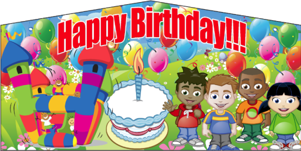 15x15 Happy Birthday Bounce house