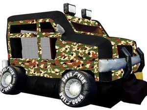 Camo Jeep Bounce House